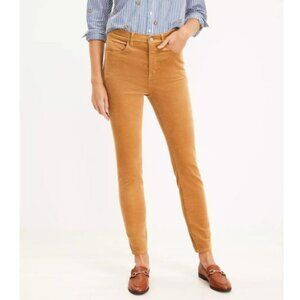 LOFT Corduroy Skinny Jeans Pants 4 Camel Brown High Rise Waist Stretch Cotton